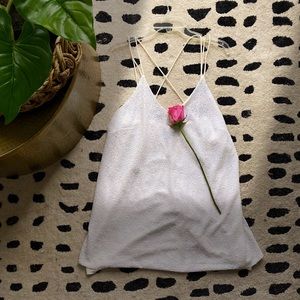 White Sequence Mini Slip Dress